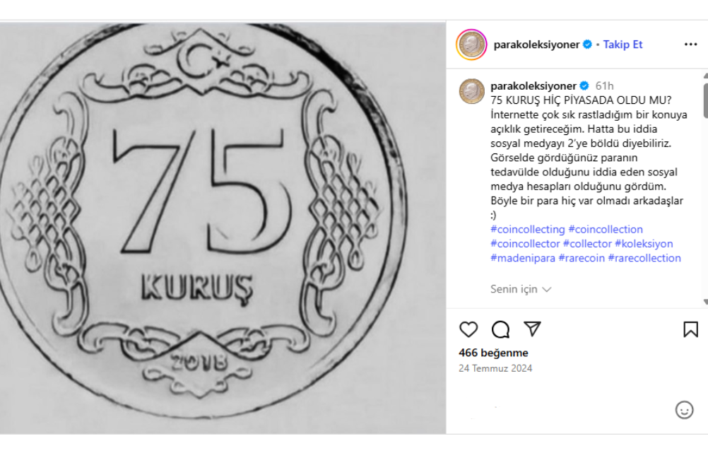 75 KURUŞ HİÇ PİYASADA OLDU MU?